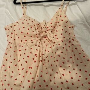 Madewell Strawberry Print Sleeveless Top